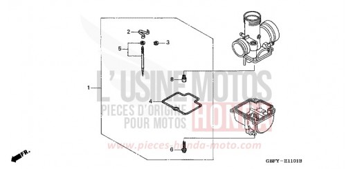 CARBURATEUR NECESSAIRE PIECES OPTION CR80R1 de 2001